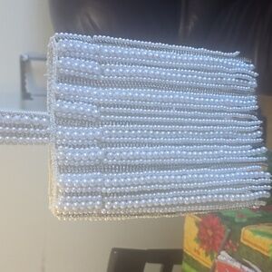 Viral Pearl Fringe Handbag – Statement Evening Bag